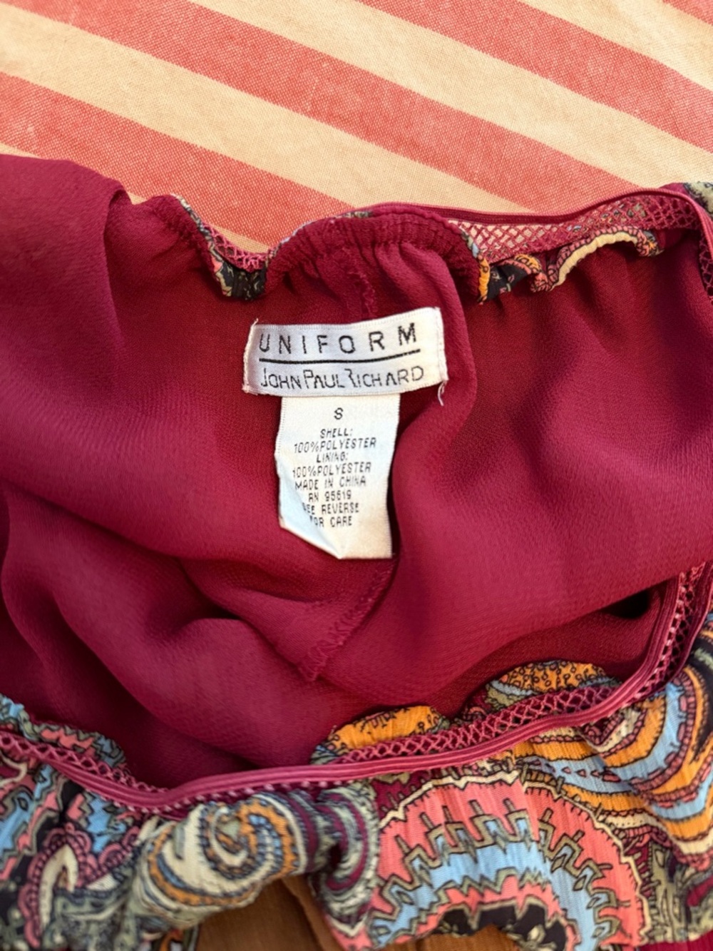 JohnPaulRichard Burgundy Multi Paisley Maxi Skirt - Picture 2 of 2